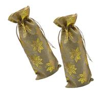 PLAFOPE 2pcs Wine Drawstring Reusable Wrapping Cover for Wine Bottle for Bottle Tasting Party