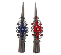PLAFOPE 2pcs Women Hair Clip Bobby Pin Rhinestone Alloy Lightweight Design Elegant Headdress Not Easy to Be Broken for Wedding Celebrations