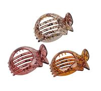 PLAFOPE 3 Pcs Decorative Hairpins for Women Hollow out Hair Clips Deep Light and Light Durable Headwear for Daily Use Parties and Ceremonies