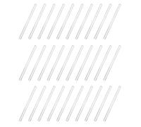 PLAFOPE 30PCS Clear Solid Glass Stirring Rods with Smooth Round Heads Transparent Mixing Sticks for Cosmetic Blending Lab Experiments and DIY Skincare