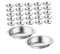 PLAFOPE 30pcs Cutter Set Paint Palette Tray Painting Supplies for Mini Pigment Tray Portable Paint Palette Artist Mixing Colour Model Mini Silver