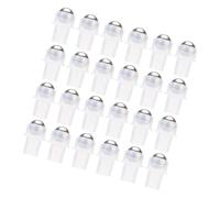 PLAFOPE 30pcs Teeth Roller Balls for Essential Oils Replacement Transparent PE Plastic Inserts for Empty Bottles Smooth Application for Lip Oil Perfume Aromatherapy Travel and Home Use