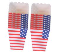 PLAFOPE 36 Pcs Disposable Popcorn Boxes Patriotic Decor for Independence Day Party Supplies Usa Decorations Snack Holders for Movie Night Carnival and Family Gatherings