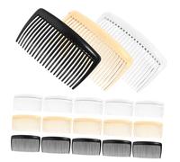 PLAFOPE 36pcs Multi Tooth Hair Side Combs for Women Fine Teeth Plastic Clips in White Black Transparent Coffee Secure Grip for DIY Hair Accessories Updos Buns Bridal Veil