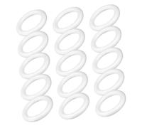 PLAFOPE 36pcs White Polystyrene Foam Rings Craft Wreath Forms for DIY Holiday Decorations Christmas Floral Projects
