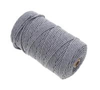 PLAFOPE 3mm Gray Cotton Rope 200m DIY Hand-woven Tapestry Cord Hand-made Craft Thread for Macrame, Hanging Blanket, and Decorative Knotting Supplies