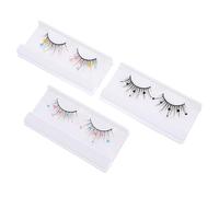 PLAFOPE 3pairs Sequin False Eyelashes for Festivals Natural Looking Lashes Heart Flower and for Parties Daily Wear and Special Occasions