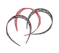 PLAFOPE 3pcs Anti-slip Wide Heart Headbands for Women Lightweight Non-slip Hair Bands with Valentines Day Heart Design Stylish Hair Accessories for Daily Wear