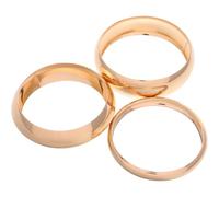 PLAFOPE 3pcs Chunky Golden Cuff Bracelets for Women Wide Statement Iron Bangle Set Minimalist Plain Circle Open Wrist Cuff Bracelets Versatile Simplicity for Stylish Everyday Wear