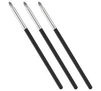 PLAFOPE 3pcs Concealer Brush Set with Wood Handle and Artificial Fiber Bristles for Natural Makeup Look, for Eye Concealer and Loose Powder Application at Home or Beauty Salon