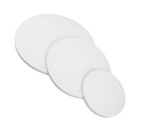 PLAFOPE 3pcs Cotton Canvas Painting Panels with Circular Frames Fine Texture Blank Drawing Boards for Oil Painting Optimized Paint Retention Replacement for Artists