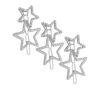 PLAFOPE 3pcs Daisy Hair Clips Rhinestone Star Hairpin Bling Hair Accessories Women Decorative