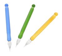 PLAFOPE 3pcs Decorative Glass Dip Pens Set with Precision Fine Tips for Calligraphy Practice and Art Writing Smooth Ink Flow Stationery for Students and Creative Projects