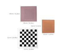 PLAFOPE 3pcs Dual-sided Folding Chess Board Set with Roll up Xiangqi and Go Game Mats, Large 51cm Pu Leather Chinese Chess Board for Students and Adults, Portable Game Accessory for Travel