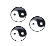 PLAFOPE 3pcs Eight-diagram-shaped Appetizer Pattern Badge Drip Oil Brooch Pin Detail Zinc Alloy Metal Materials Protect Button Good Decorations for Clothing Women Festival Conference