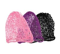 PLAFOPE 3pcs Elastic Mesh Crochet Hair Nets for Women Soft Breathable Hair Bun Covers for Sleeping and Styling Stretchy Handwoven Wraps for Neat Updos and Everyday Use Comfortable Fit