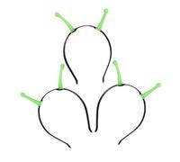 PLAFOPE 3pcs Glow Dark Antenna Headbands for Adults Lightweight Comfortable Funny Costume Headwear with Playful Martian Design for Halloween Parties Cosplay Masquerade Events