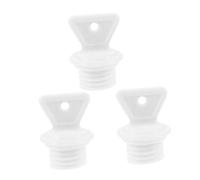 PLAFOPE 3pcs Hot Water Bottle Lid Plug Set, White Pp Spill-Proof Stopper Cap 2.1cm Inner Diameter, 1.7cm Height, Leak-Resistant Replacement for Hot Water Bags at Home and Travel