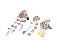 PLAFOPE 3pcs Japanese Kimono Flower Hair Clips Lightweight Tassel Hairpins Traditional Asian Hair Accessories for Women Ceremonies and Cultural Expression