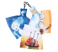 PLAFOPE 3pcs Keychain Cleaning Cloths for Glasses and Screens Microfiber Wipes Portable Eye Glass Cleaner Tool for Mobile Phones and Electronics