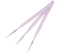 PLAFOPE 3pcs Nail Art Brush for Nail Design Liner Drawing Fine Detail for Gel Polish and Essentials Supplies