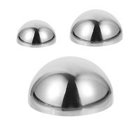 PLAFOPE 3pcs Polished Mirror Half Ball Decorative Stainless Steel Hollow Sphere for Stylish Home and Garden Decoration