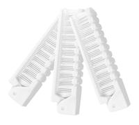 PLAFOPE 3pcs Portable Anti-static Folding Hair Combs Mini Pocket Brushes for Travel, Eco-friendly Compact Small Hairbrush Set, White