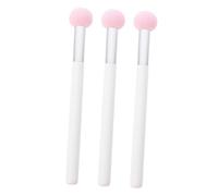 PLAFOPE 3Pcs Portable Concealer Sponge Brush with Mushroom Head Nbr Latex Makeup Applicators for Women Pink White Handle Cosmetic Foundation Blenders for Creamy Concealer and Powder
