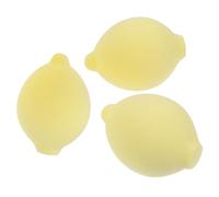 PLAFOPE 3pcs Premium Fruit-shaped Makeup Sponge Blending Applicators for Foundation and Concealer Reusable Cosmetic Puff for Wet Dry Use Lemon
