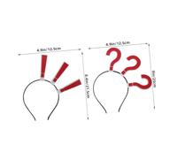 PLAFOPE 3pcs Question Mark Headband Non Slip Hair Hoop for Women Creative Punctuation Hair Accessories for Parties Halloween Graduation Comfortable Fit and Eye Catching Design
