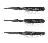PLAFOPE 3pcs Rat Tail Hair Brush for Women Detangling Comb with Long Pointed Handle for Sectioning Hair Coloring Styling Comfortable Teeth Spreading Natural Oils Perms and Dyeing