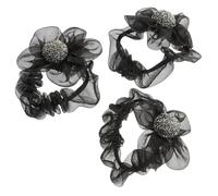 PLAFOPE 3pcs Rhinestone Sunflower Hair Tie Girls Hair Scrunchies for Wavy Flower Clip Elastic Band