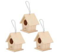 PLAFOPE 3pcs Simulation Bird Nest Decorative Natural Wood Artificial Nest with Realistic Appearance Beige for Decorating Cage and Easter