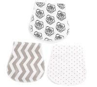 PLAFOPE 3pcs Small Cotton Eating Bibs Reusable Soft Absorbent Dinner Bibs for Boy Girl with Stylish Random Designs