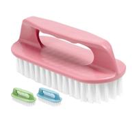 PLAFOPE 3pcs Soft Bristle Laundry Scrub Brushes for Shoes and Clothes Cleaning PP Material Household Multi-purpose Washing Brush in Green Blue and Pink