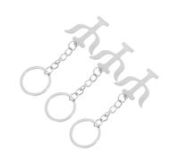 PLAFOPE 3pcs Stainless Steel Psychologist Keychain with Creative Psychology Symbol Pendant Metal Key Rings for Car Home Office Keys Portable Accessories for Bags Backpacks and Purses