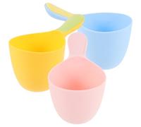 PLAFOPE 3Pcs Water Ladle Multi Purpose Bath Rinser and Baby Cartoon Shampoo Cup Bath Jug Rinse Cup for Baby Bathing Kitchen and Home Use Versatile Bathroom Water Ladles