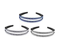 PLAFOPE 3Pcs Women Sparkly Crystal Teeth Hair Bands Headbands with Non Slip Grip for Various Hairstyles Rhinestone Headpieces Mom Girlfriend Friends