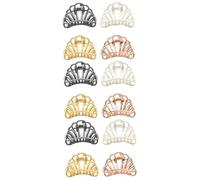 PLAFOPE 3sets French Hair Clips Hair Clips for Fine Women Small Claw Mini Neutral Claw Ponytail Simple Holding Catching 4pcs*3