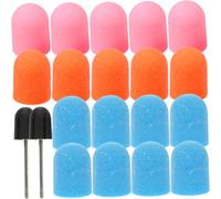 PLAFOPE 3sets Nail Sanding Bit Caps Polishing Burr Caps Callus Remover for Gel Nails Art Tool