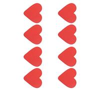PLAFOPE 4 Pairs Red Heart Shape Non-Slip Shoe Sole Stickers Comfortable Walking Vinylit Forefoot Pads Self-Adhesive Sole Protectors for High Heels and Leather Shoes