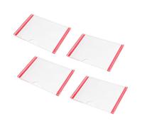PLAFOPE 4 Pcs Acrylic Door Sign Holders with Adhesive Backing Wall Mountable Transparent Frames for Classroom Office Home Easy Peel and Stick No Drilling Required Double Layer Horizontal