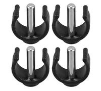 PLAFOPE 4 Pcs C-Shape Latch Clamp Clips for Canes and Walkers with Nonslip Rubber Tips and Tool-Free Assembly Suitable for Commode Chairs and Shower Chairs 22Mm Tube