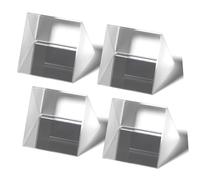 PLAFOPE 4 Pcs Optical Glass Triangular Prism Crystal for Accurate Spectrum Analysis Science Experiments Teaching Photography Laboratory Use
