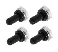 PLAFOPE 4 Pcs Toggle Switch Cover Caps Silicone Guards for Vertical Rocker Switches Dustproof Protective Covers with Easy Installation for Dashboard and Outdoor Use
