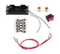 PLAFOPE 4 Sets Electrical Circuit Experiment Kit for Portable Electronics Project Board with Battery Holder Switch Light Socket Bulbs Stem Learning Tool for Classroom and