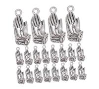 PLAFOPE 40pcs Prayer Pendant Retro Charms Jewelry Making Findings for Diy Bracelet Necklace Crafting Embellishment