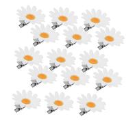 PLAFOPE 48pcs Mini Daisy Hair Clips for Women Lightweight Realistic Artificial Flower Barrettes Sturdy Floral Hairpins for Party Wedding Everyday Use