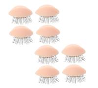 PLAFOPE 4pairs Eyelash Training Eye Model Lash Extensions Kit Silicone Practice Mold