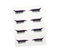 PLAFOPE 4pairs False Eyelashes Adhesive Stickers Eyeliner Women Men Eye Line Tape for Party